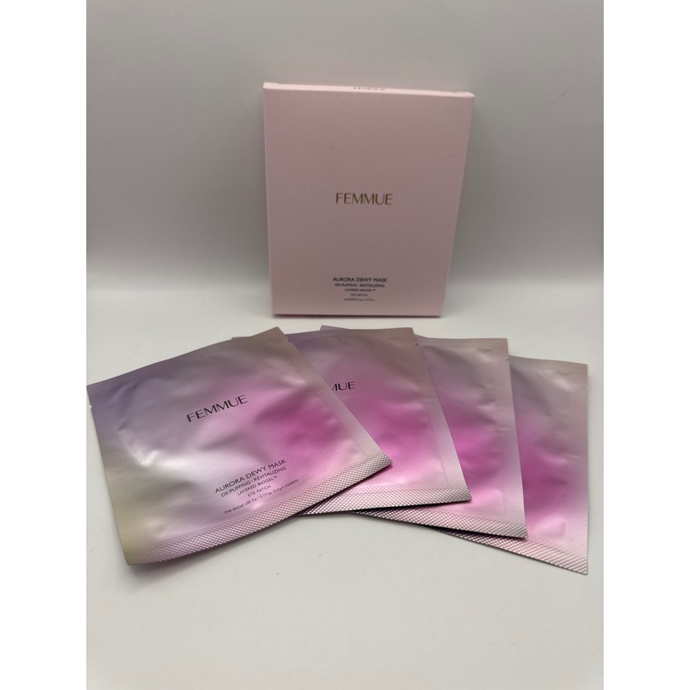FEMMUE Aurora Dewy Mask De Puffing Revitalizing Layered Biogel Eye Patches 4 PCS